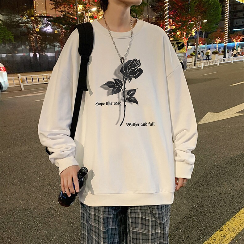 S6279-P28秋季圆领卫衣男大码韩版宽松长袖外套,男装卫衣,电商A040