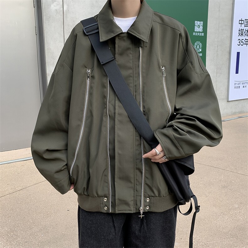 A906-P64美式复古潮牌宽松百搭外套高街设计感小众翻领夹克男,男装夹克,星座512-6