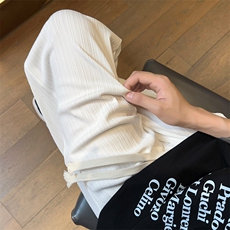 夏季薄款冰丝裤男宽松休闲裤凉爽长裤纯色百搭裤子K778-P35控58，男装休闲裤，星座209-2