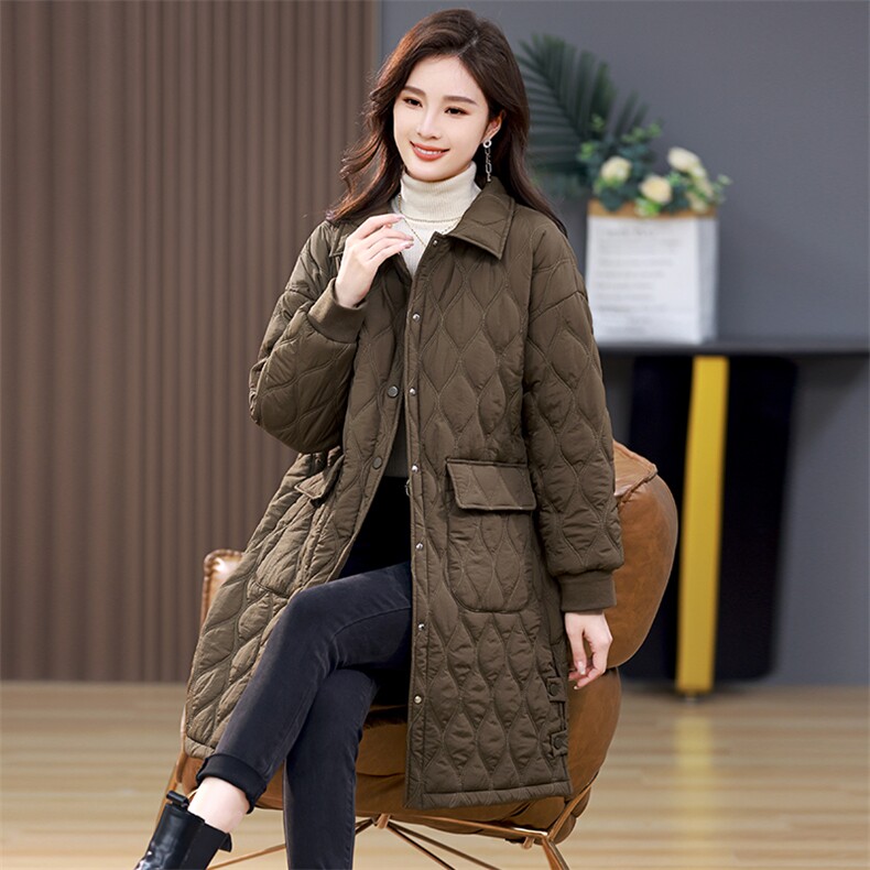 时尚保暖女士长款棉服修身显瘦冬季外套,女装棉衣/棉服,文熹诺