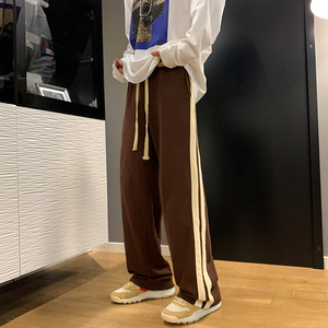 高街条纹休闲裤男女潮牌嘻哈运动裤港风宽松直筒长裤AK7279-P35图片