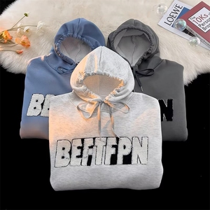 卫衣男潮牌秋冬高街hiphop外套羊羔绒Q35P45加厚图片