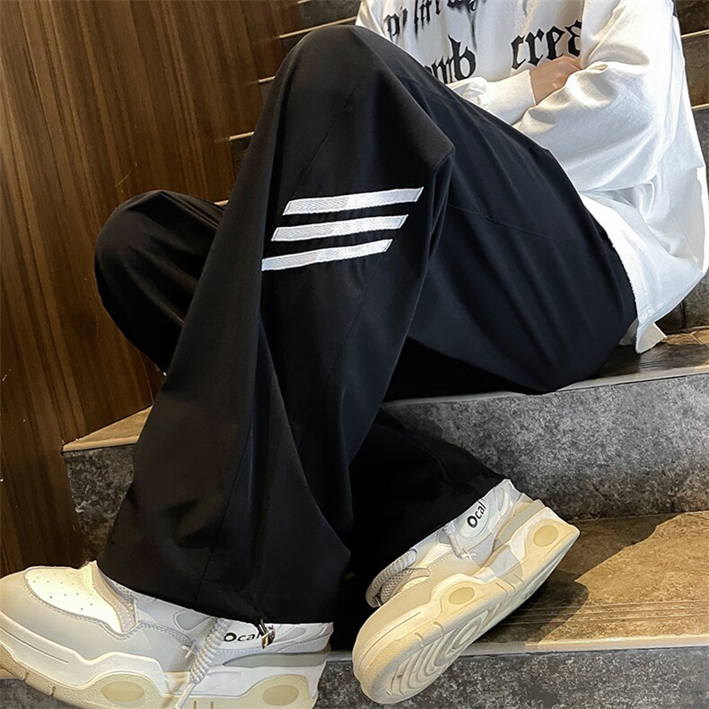 美式复古设计感小众运动裤男ins潮牌条纹休闲情侣裤子潮B2902-p33，女装休闲裤，星座1008-1