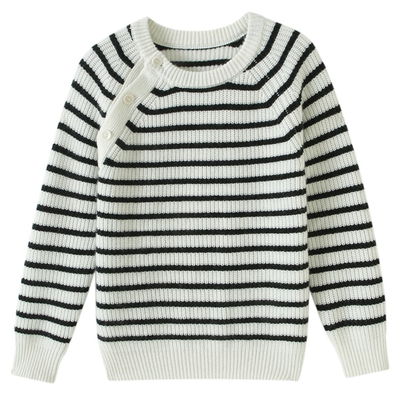 秋冬儿童纯山羊绒衫条纹打底套头衫，童装儿童羊绒衫，瑞上羊绒