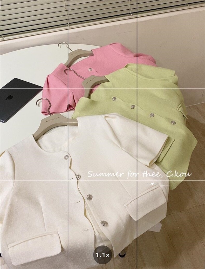 夏季新款薄料小香风外套，其它，唇蔻