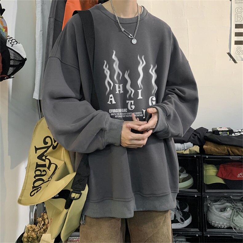 特P25控48秋冬新款男士圆领卫衣宽松休闲日常百搭上衣WQ2426,男装卫衣,电商B370
