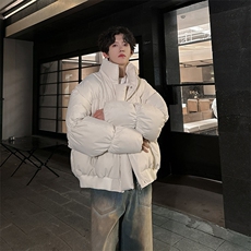 美式复古短款棉服男冬季加厚面包服棉衣外套811A-WH012-P118控168，男装棉衣，星座811A
