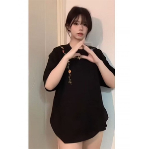 短袖t恤新款简约百搭夏季宽松美式高街初高中生上衣服 DW111图片