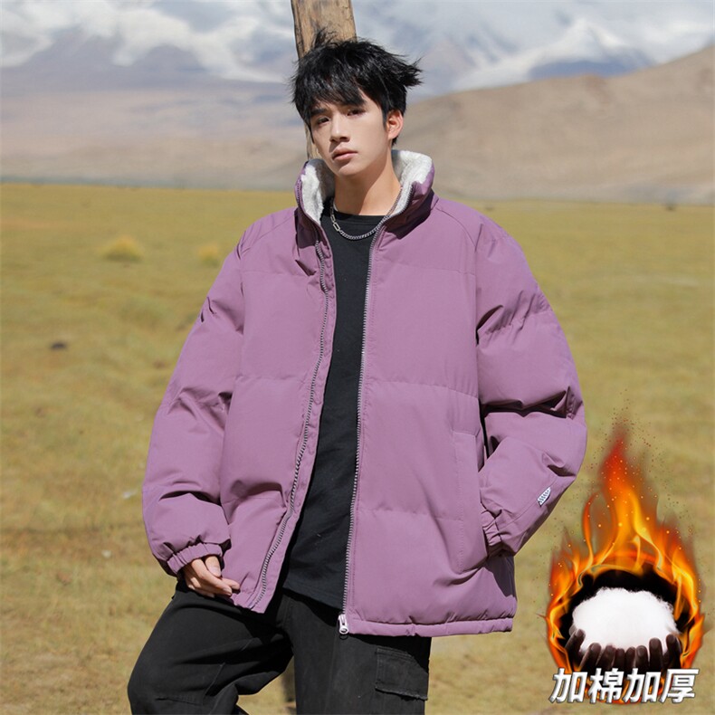 抖音直播连帽棉衣假两件加厚棉袄情侣款百搭面包服MY111-P65,男装棉衣,星座1402-1