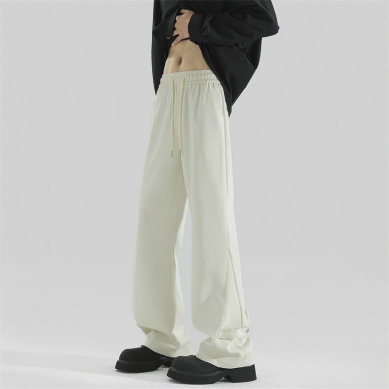 25微喇休闲西裤时尚百搭潮流拼接直筒高个子裤子504-K209-P45控68，男装西裤，星座504