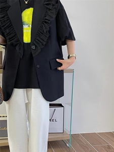 欧货潮新款宽松百搭气质马甲外套图片