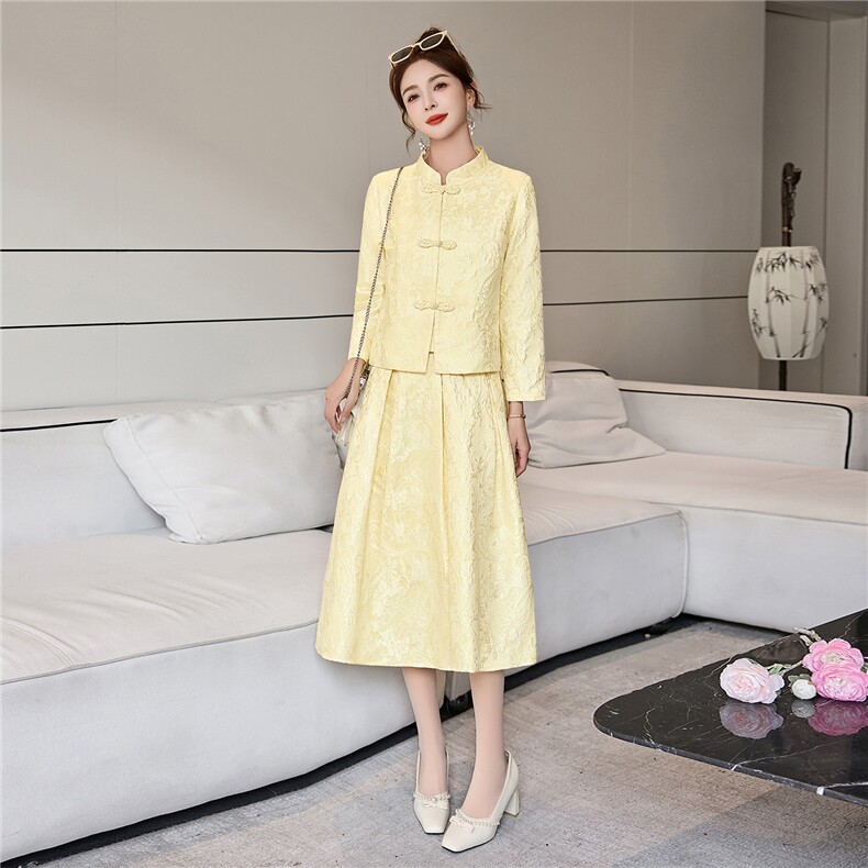 罗得堡2026年春装新款新中式汉服套装连衣裙2611,女装套装/套裙,罗得堡