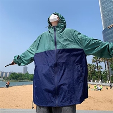 户外冲锋衣外套男潮日系工装设计感拼接撞色防水登山服F0120-P37，男装夹克，星座308B-1
