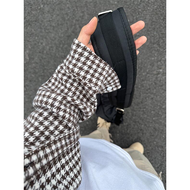 360G千鸟格磨毛秋冬新款格纹翻领衬衫加厚磨毛格子外套CS326-P40,男装衬衫,星座301C-5