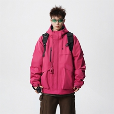 现货5W件冬季三防美式boxy解构连帽雪山冲锋衣棉衣男女棉服厚外套，男装夹克，电商A486