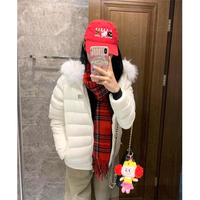 潮牌美式可拆卸毛领排骨羽绒棉服超好看加厚保暖外套66886P95网图图片