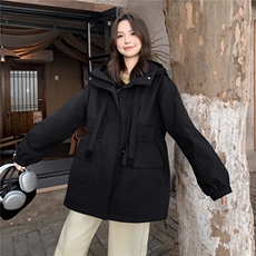 女装冬季紫色小个子高级感加厚派克服外套，女装派克服，2C233