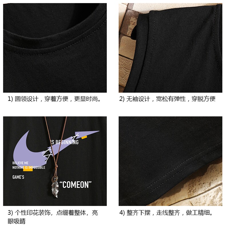 BX25259-P20港风运动汗背心男大码汗衫男无袖T恤男砖墙,男装T恤,电商A040A