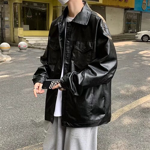 潮流夹克潮男春季PU皮夹克J182P73,男装夹克,星座1116-2