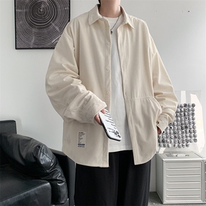 22秋冬 港风复古灯芯绒长袖衬衫宽松工装男女外套潮百搭 H221/P45图片