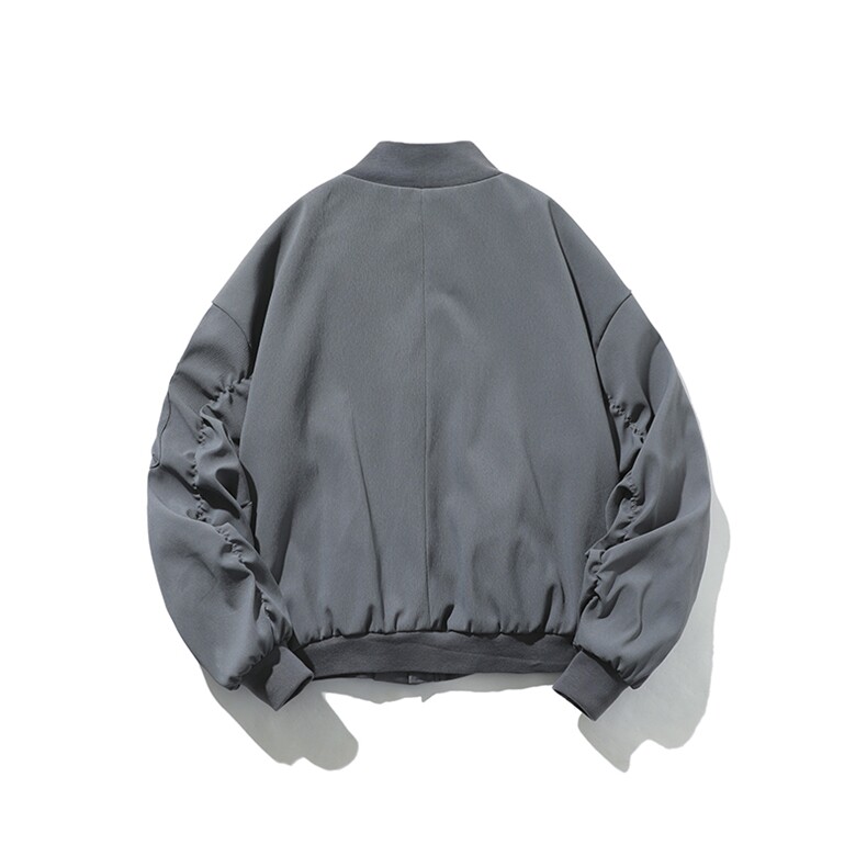 白底-飞行员夹克外套男美式短款立领棒球服8086-P60,男装夹克,电商B380（原B361）
