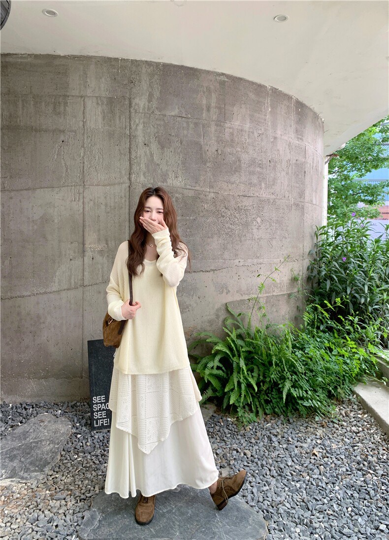 【现货】毛衣吊带连衣裙两件套套装送腰包5752-P175K258,女装套装/套裙,2C332