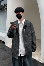 美式复古高街重磅皮衣外套机车潮牌夹克225-2-JK601-P105，男装皮衣，星座225-2