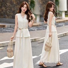 2026年夏季法式淑女气质BAO款新款两件套裙子，女装套装/套裙，依如秀(原杭风阁)