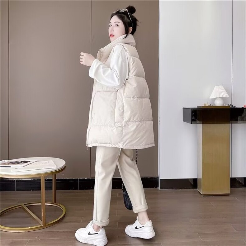 韩版港风东大门大码羽绒服女冬装新款宽松加厚大口袋马甲棉服外套,男装背心/马甲,星座1210-1