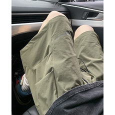 夏季冰丝工装字母印花短裤XZ604-DK214-P35控48，男装休闲裤，星座604