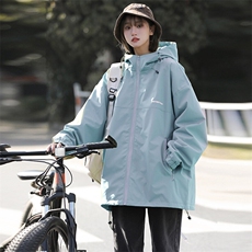 冲锋衣连帽夹克男宽松落肩纯色上衣外套DSA157B-JK727-P58，男装夹克，电商A157B