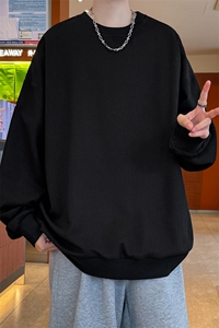 S5022/特P30春装新款高个性套头卫衣男潮流宽松百搭长袖T恤外套图片