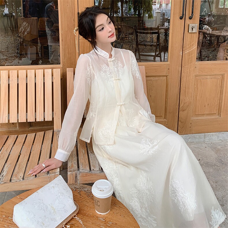 2024夏季新品新中式套装裙-款号9917-P155-K228,女装套装/套裙,浙宝305