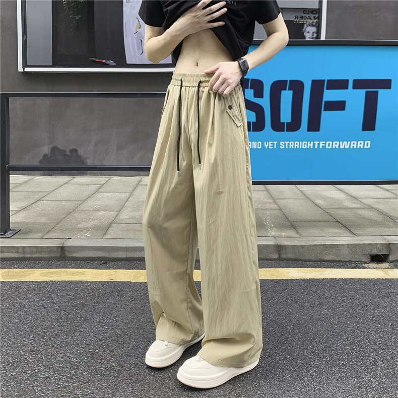 ！2025夏季新款男士直筒宽松休闲裤冰丝长裤310A-4-KZ93-P35,男装休闲裤,星座310A-4