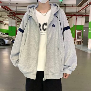 春秋hiphop痞帅开衫卫衣连帽外套男高街ins潮牌上衣 W3474-P35图片