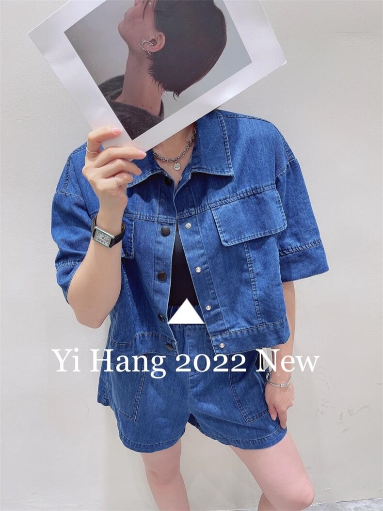 一杭王炸款牛仔丝套装，女装职业装，一杭