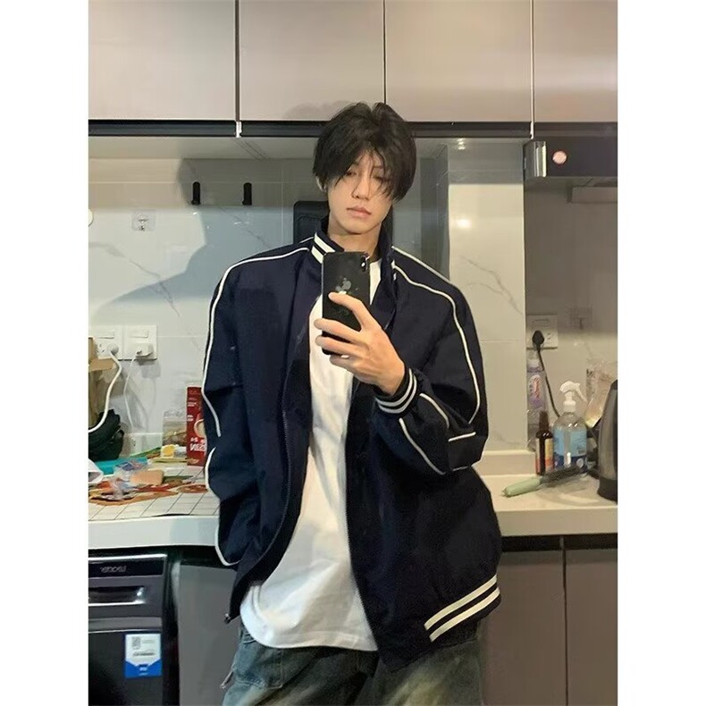 现货春秋季夹克外套新款夹克中性休闲外套男女休闲百搭运动外套,男装夹克,四季星座505