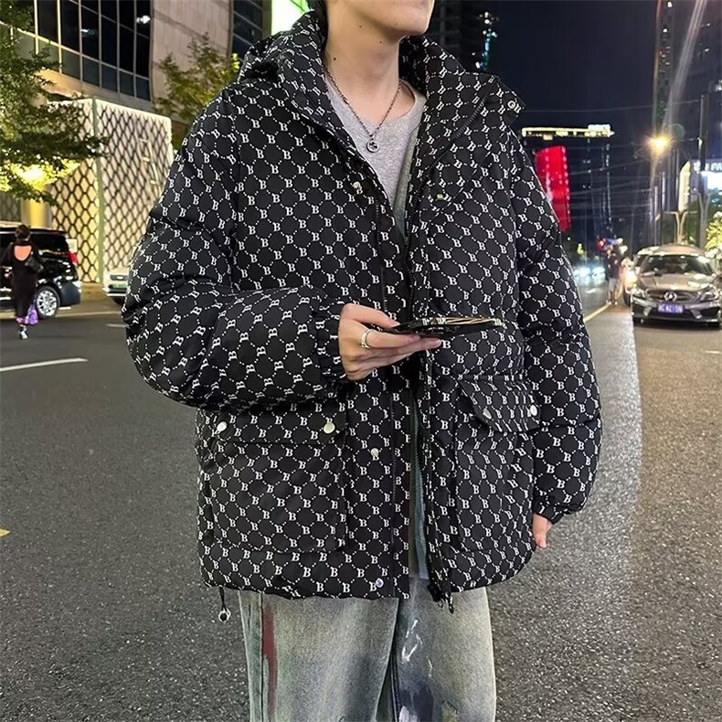 2026年冬季新款情侣羽棉服男装连帽加厚保暖冬装白鸭棉服休闲外套,男装棉衣,星座218-1（原230）