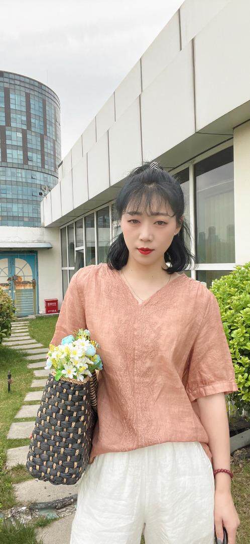 纯苎连衣裙小衫裤子裙子衬衣 时尚风 风淑女风休闲风，女装连衣裙，川哲