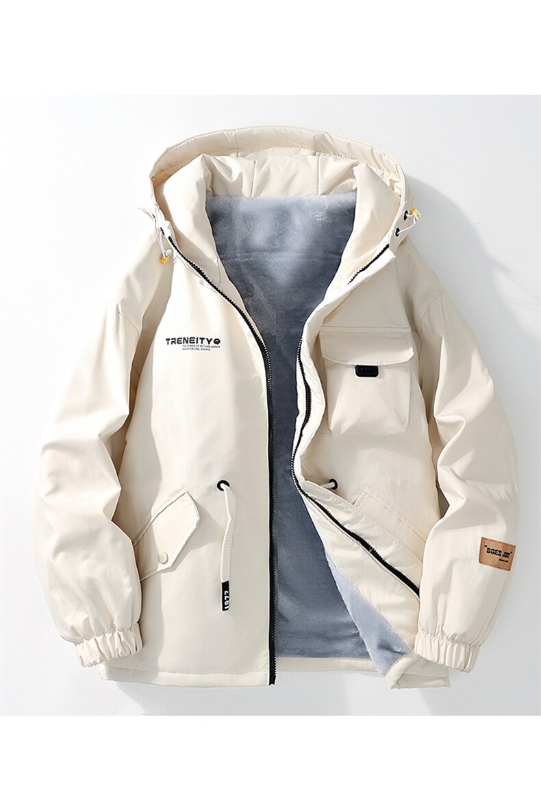 冬季外套男加绒加厚潮牌夹克男连帽宽松保暖派克服A436-D201-P80,男装夹克,电商A436