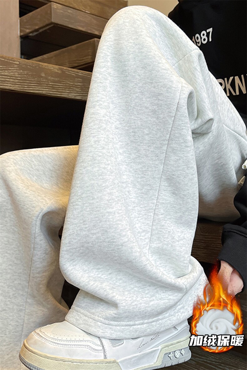 高个子加长裤子男秋冬加绒加厚卫裤百搭休闲运动裤KZ006P45加绒55,男装休闲裤,电商B312