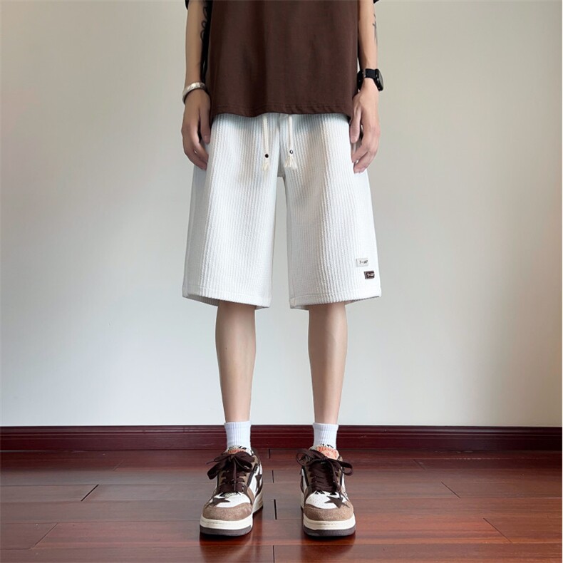 INS潮流新款提花面料宽松休闲五分裤短裤B315-K24108-特p30控58,男装牛仔裤,电商B315