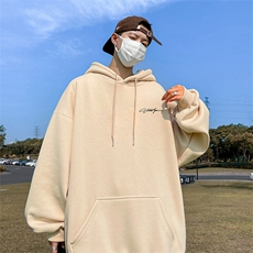 抖音得物供货可提供视频春装重磅美式宽松连帽卫衣DL2431，男装卫衣，电商A486-1