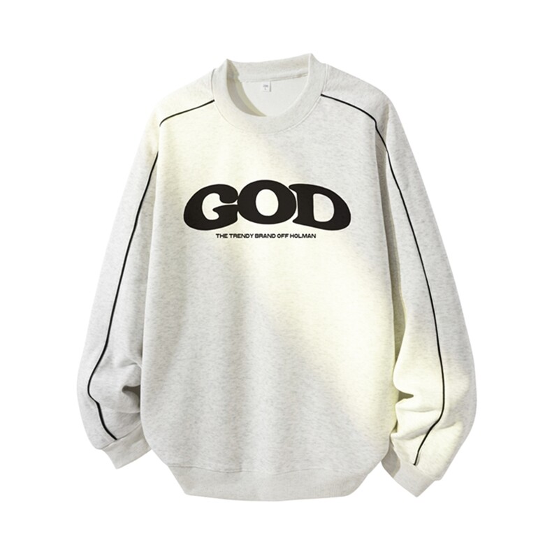 得物供货、复合重磅420克现货圆领卫衣宽松HD019-1-YLT25207-P35，男装卫衣，电商019-1