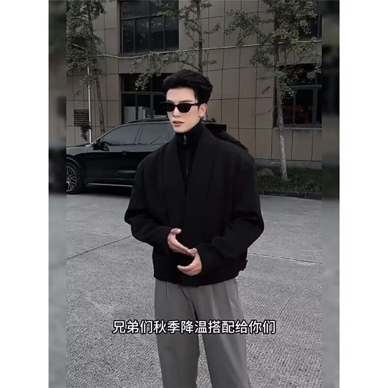X18-P55百搭新款ins简约日系文艺时尚气质流行西装,男装T恤,电商B323A