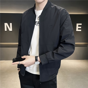 店主风刺绣夹克外套男春季休闲时尚棒球领领男士夹克S9304-P90图片