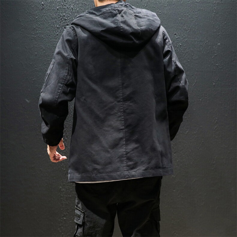 2021春秋季新日系马切达连帽抽绳宽松刺绣大码夹克外套男J8607-P75,男装夹克,电商A001