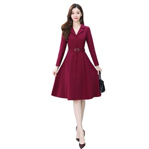 2023夏装新款大码女装春夏季时尚优雅修身风衣连衣裙  6103图片
