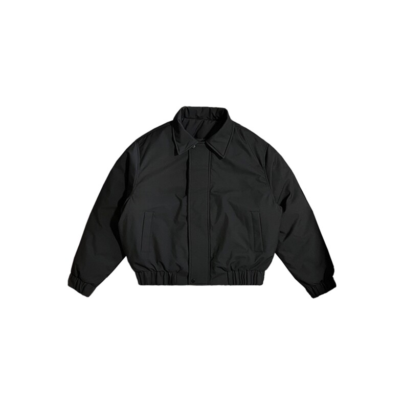 B38/P128控168冬季男士行政棉服高级感简约加厚袄子翻领棉衣黑首1,男装棉衣,星座305B