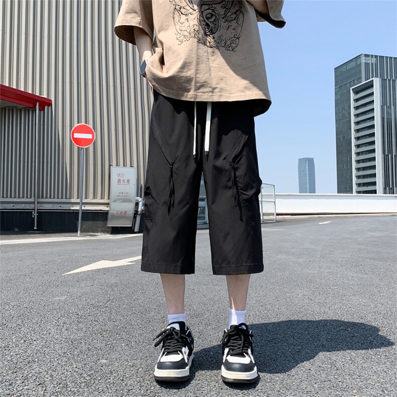 夏季新款潮牌休闲短裤男美式高街运动七分中裤901-特P30控58,男装牛仔裤,电商C305A